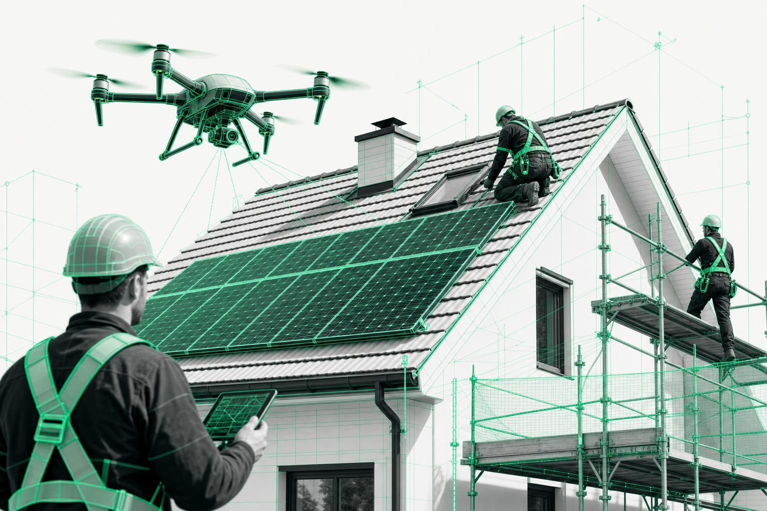 BG-BAU-Drohnenförderung 2026: Bis zu 2.000 € Zuschuss für Dachdecker, Zimmerer und Gerüstbauer