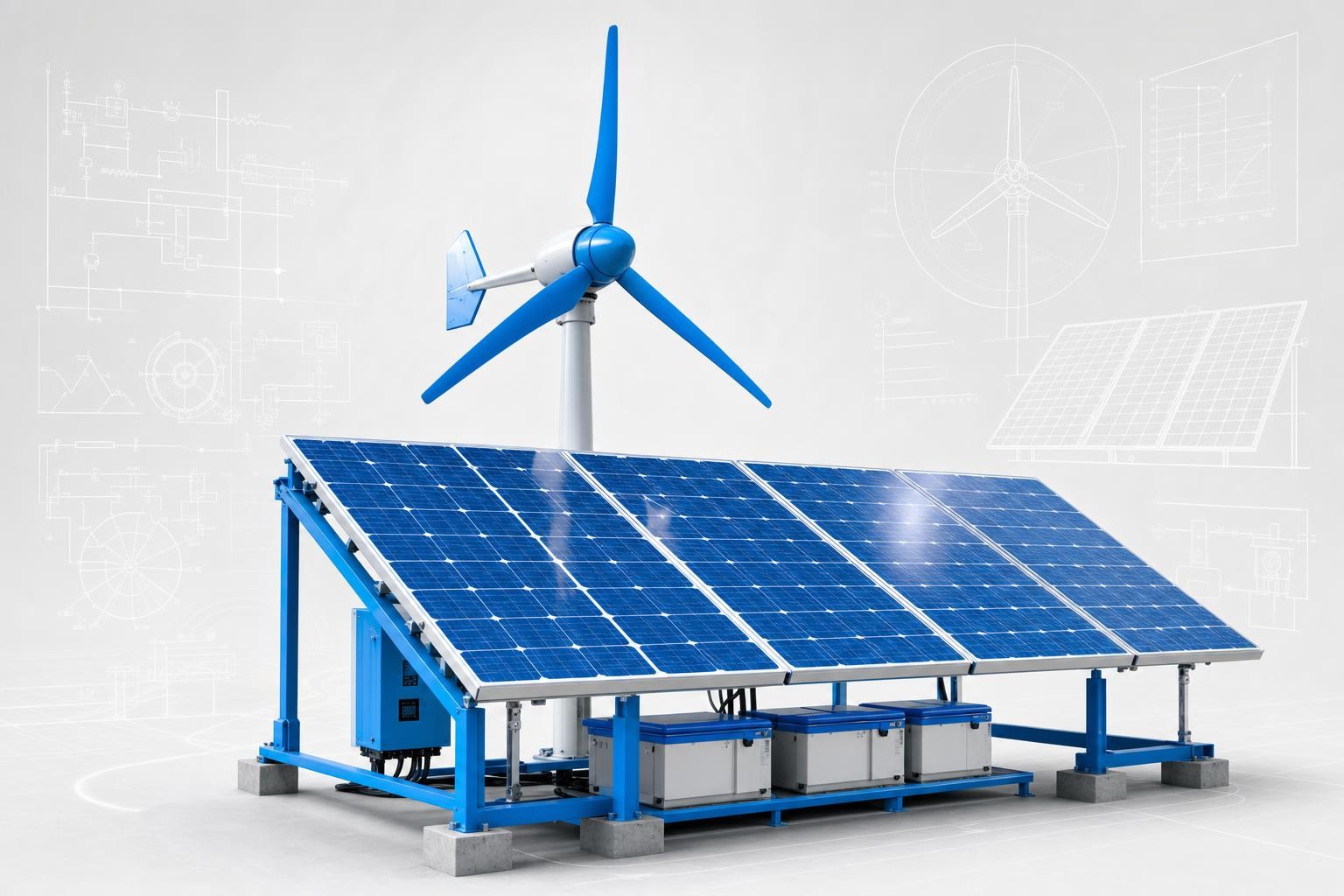 Inselanlage Wind + Solar Hybrid: Schritt-für-Schritt-Auslegung