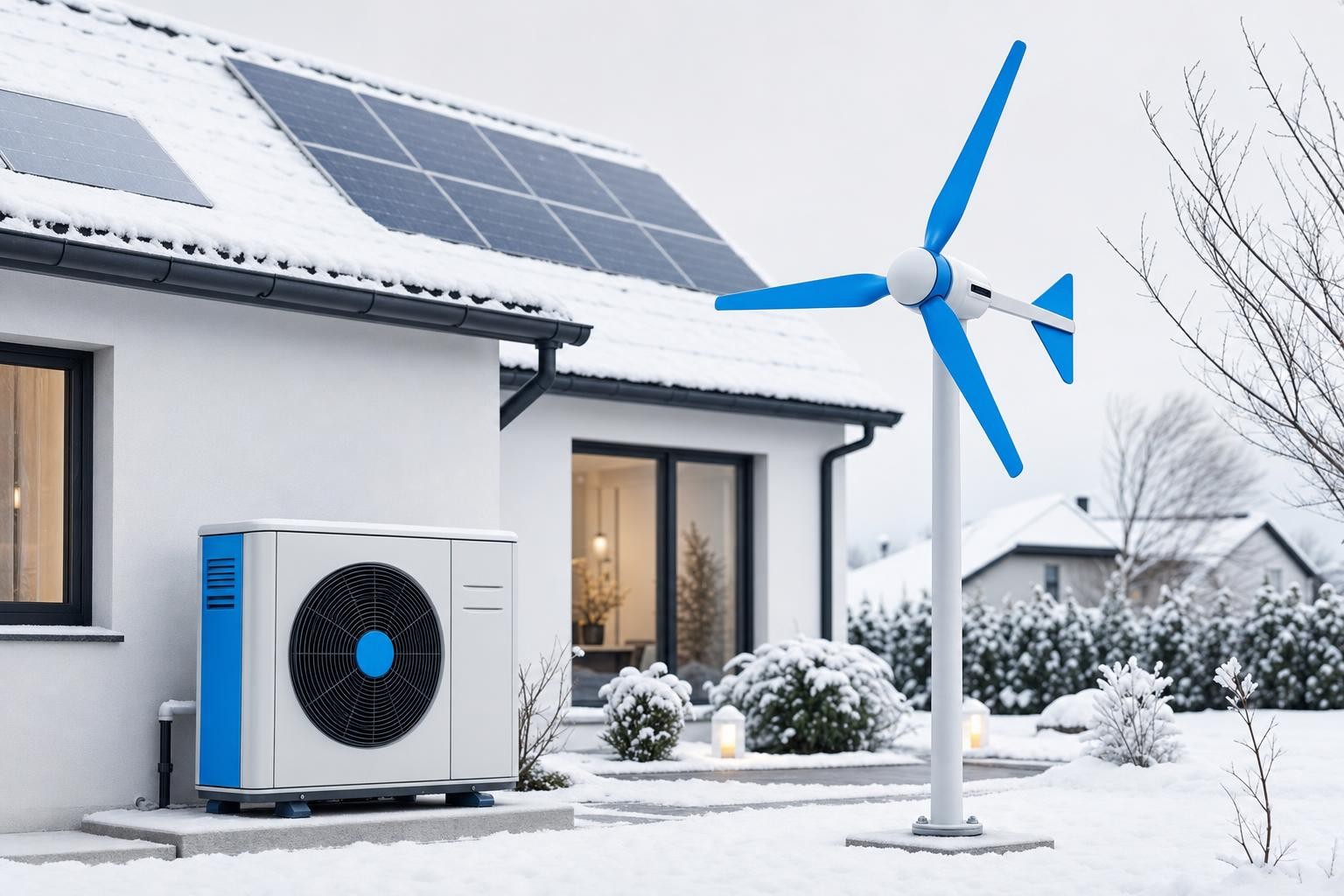 Heat Pump in Winter: Why Your Rooftop Solar Falls Short - and How Small Wind Closes the Gap