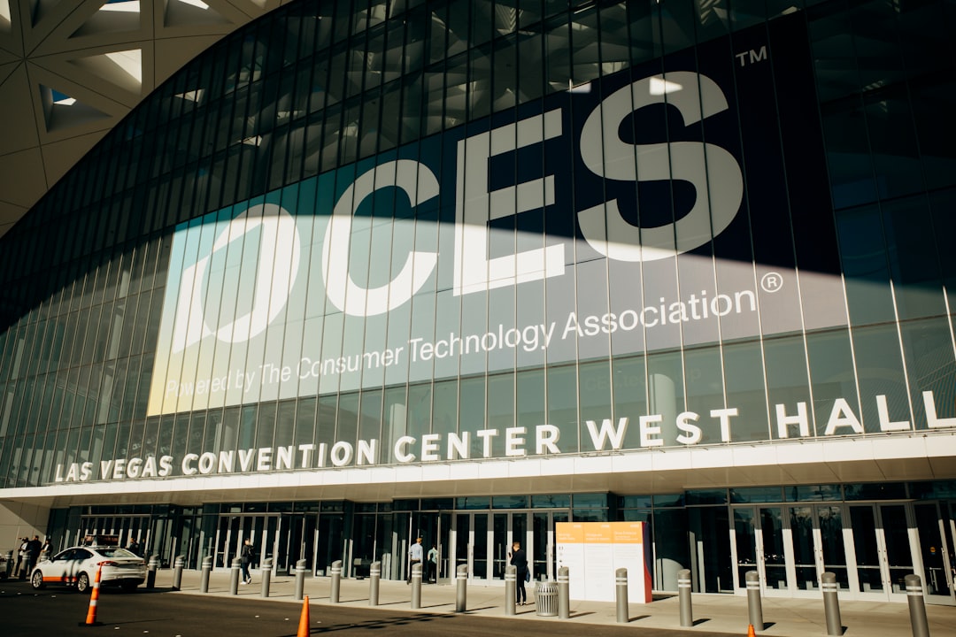 Las vegas convention center west hall with ces logo
