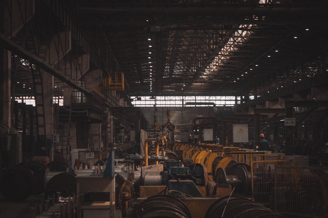 A factory filled with lots of machines and machinery