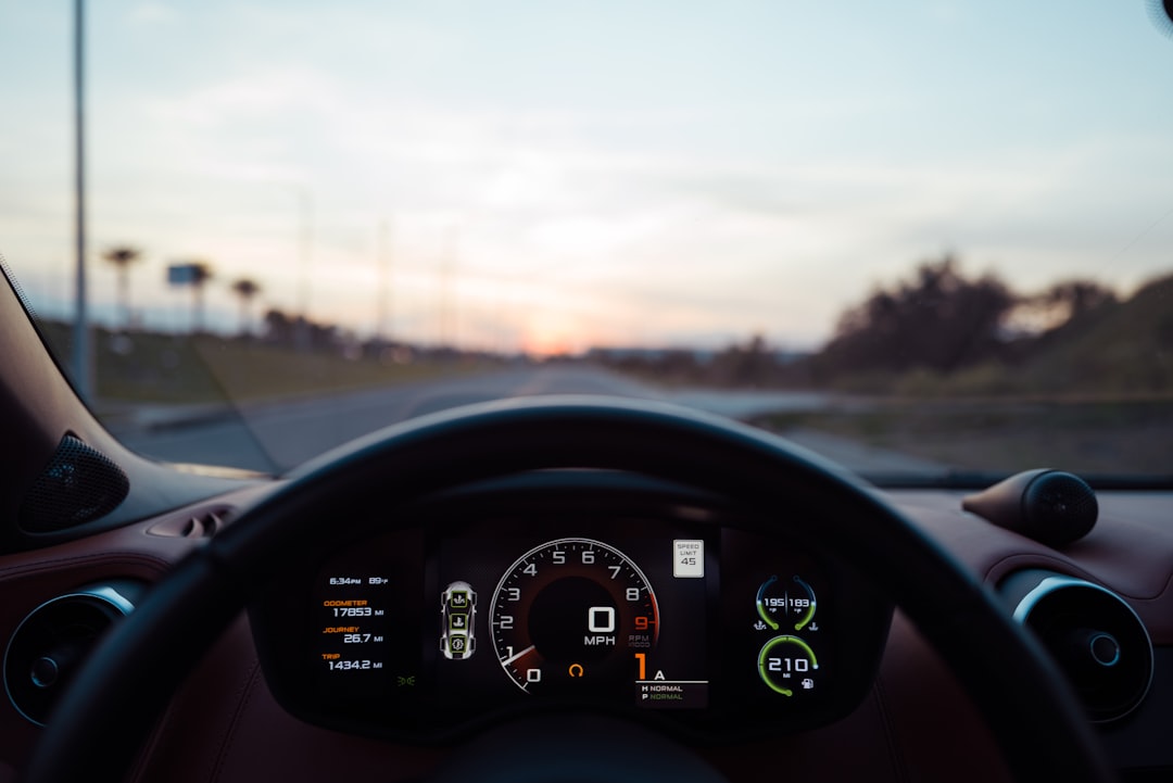black car instrument panel cluster
